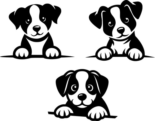 Sticker chiot 14cm - sticker,