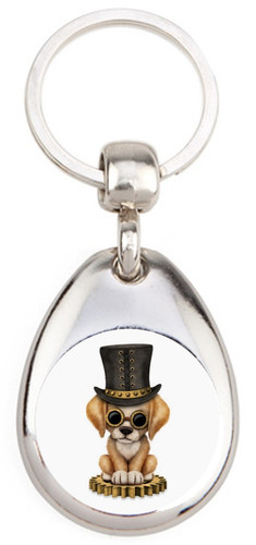 Steampunk chiot porte clé - -,